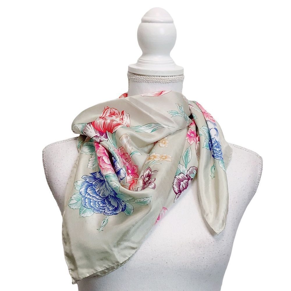 Floralโ scarfโSpring Summer handkerchief